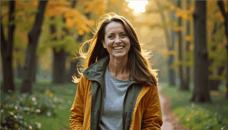 Woman in nature boosting her emotional wellness